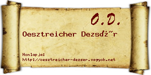 Oesztreicher Dezsér névjegykártya